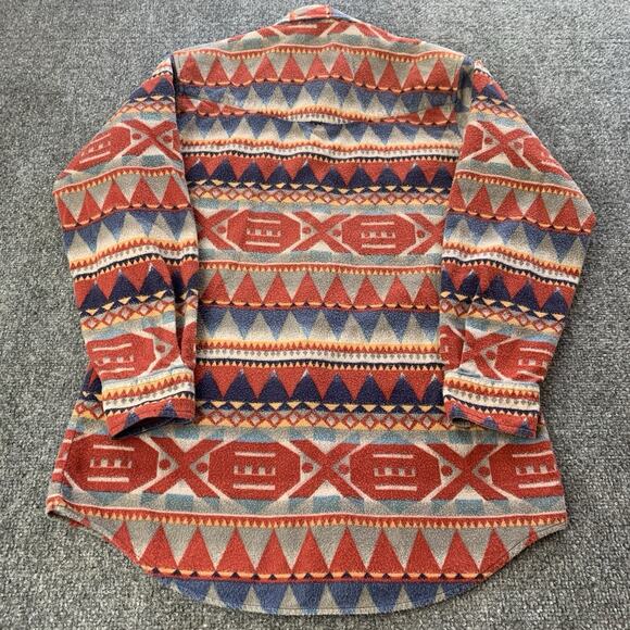 Vintage Express Rider Western Button Up Shirt Mens Medium Aztec Cowboy Rodeo - Picture 2 of 11